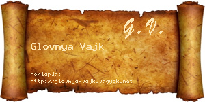 Glovnya Vajk névjegykártya